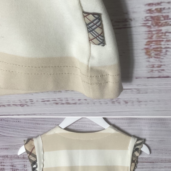 Burberry Women's Cream Ruffled Tank Top Size Medium - Picture 4 of 5